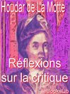 Réflexions sur la critique